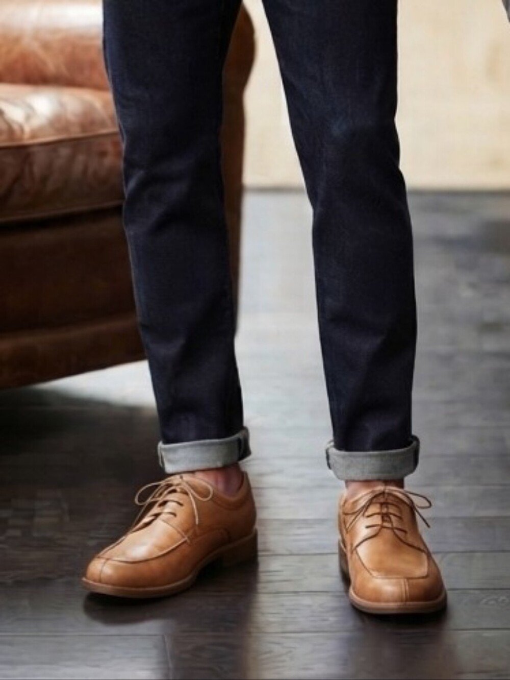 Rockport Brown Leather Derby Shoes Size 9.5
